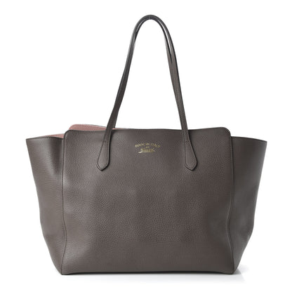 Gucci Dollar Calfskin Medium Swing Tote Grey Field Soft Pink 1 of 10