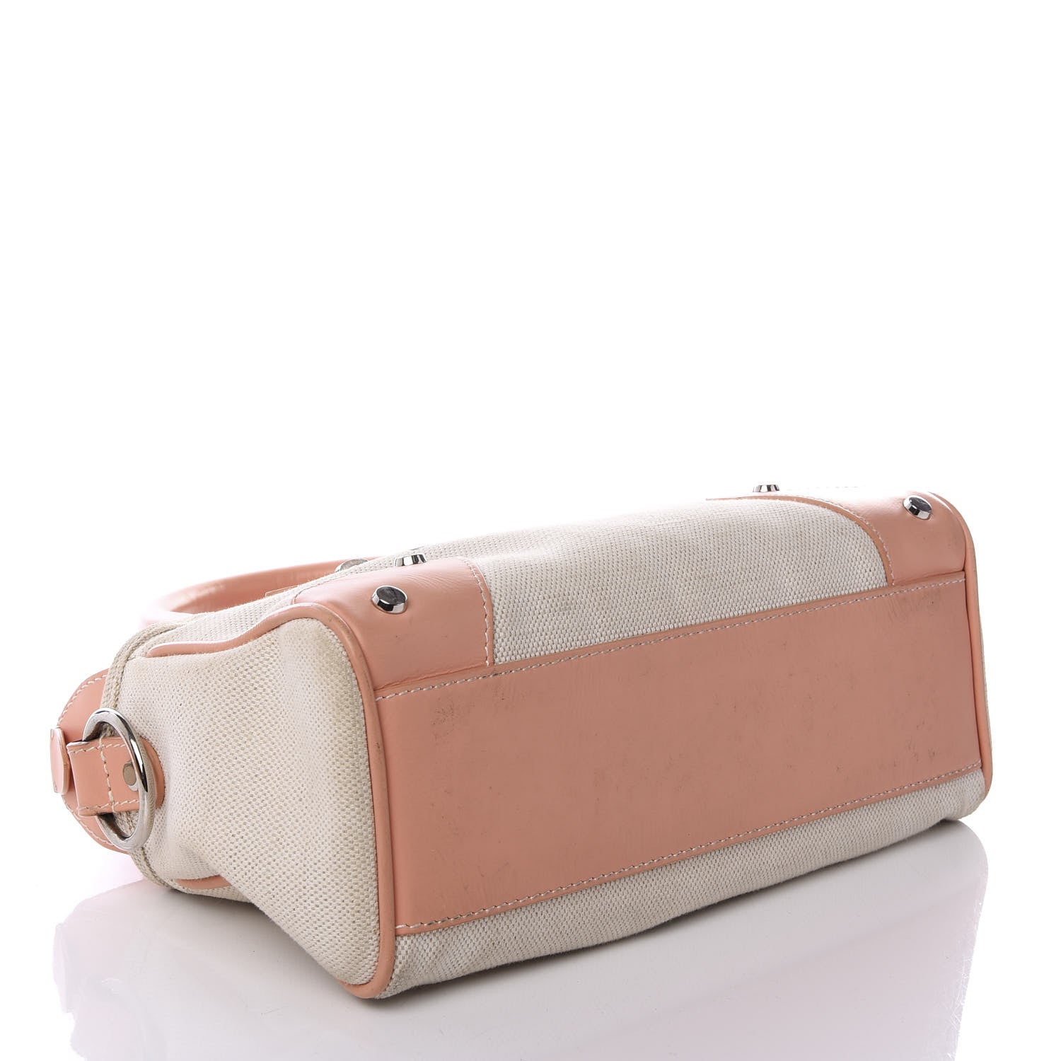 Balenciaga Calfskin Canvas Classic Hardware Mini Belharra City Natural 3 of 8
