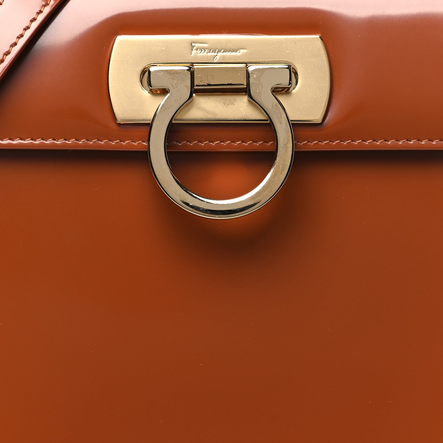 Brushed Off Calfskin Small Iconic Top Handle Cuoio