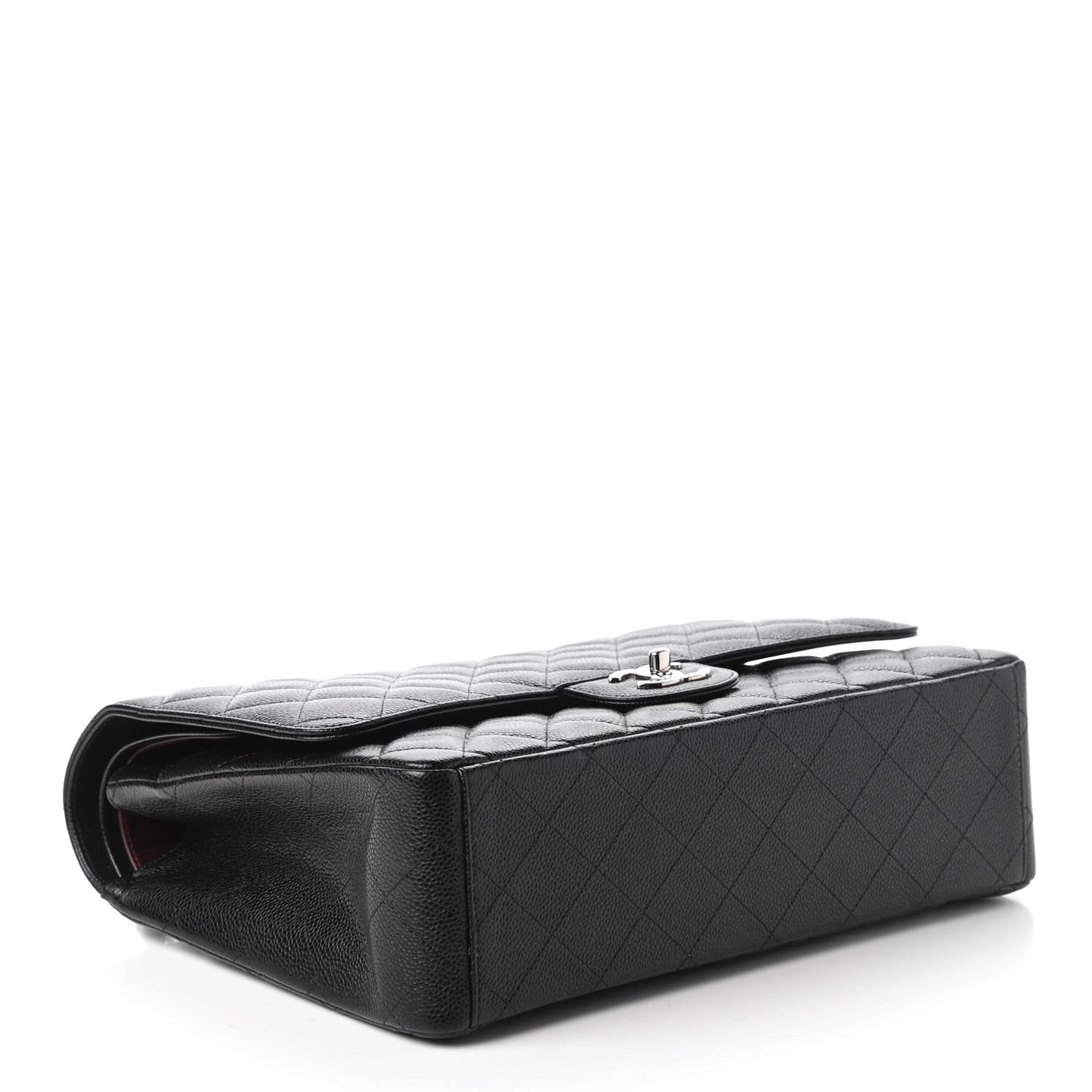 Caviar Quilted Maxi Double Flap Black