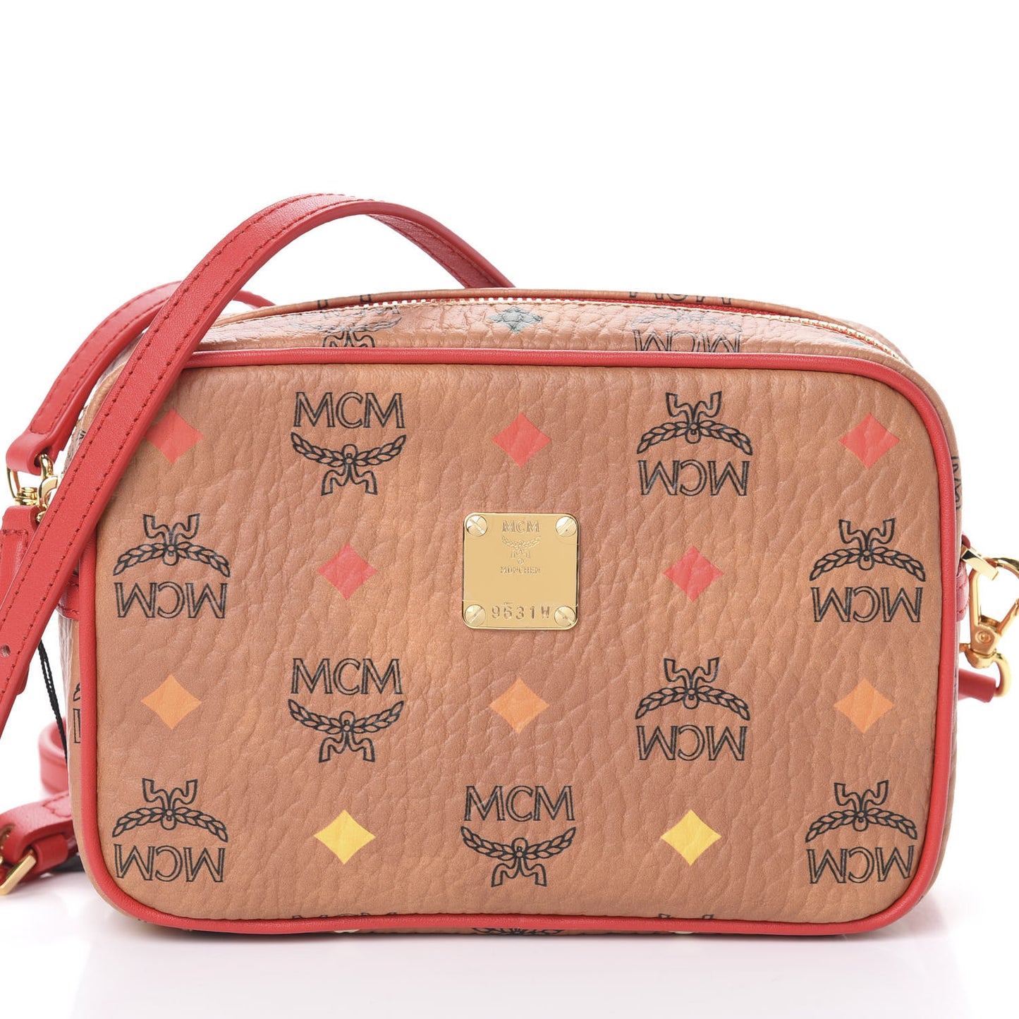 Skyoptic Visetos Spectrum Diamond Camera Bag Cognac Red