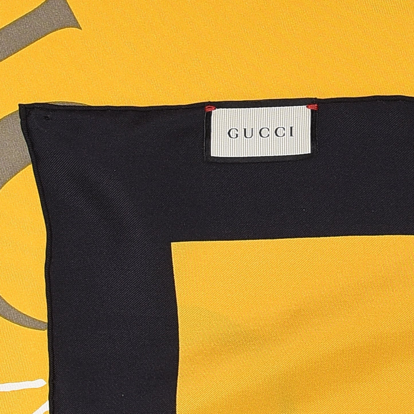Silk Coco Capitan Logo Square Scarf Sun Black
