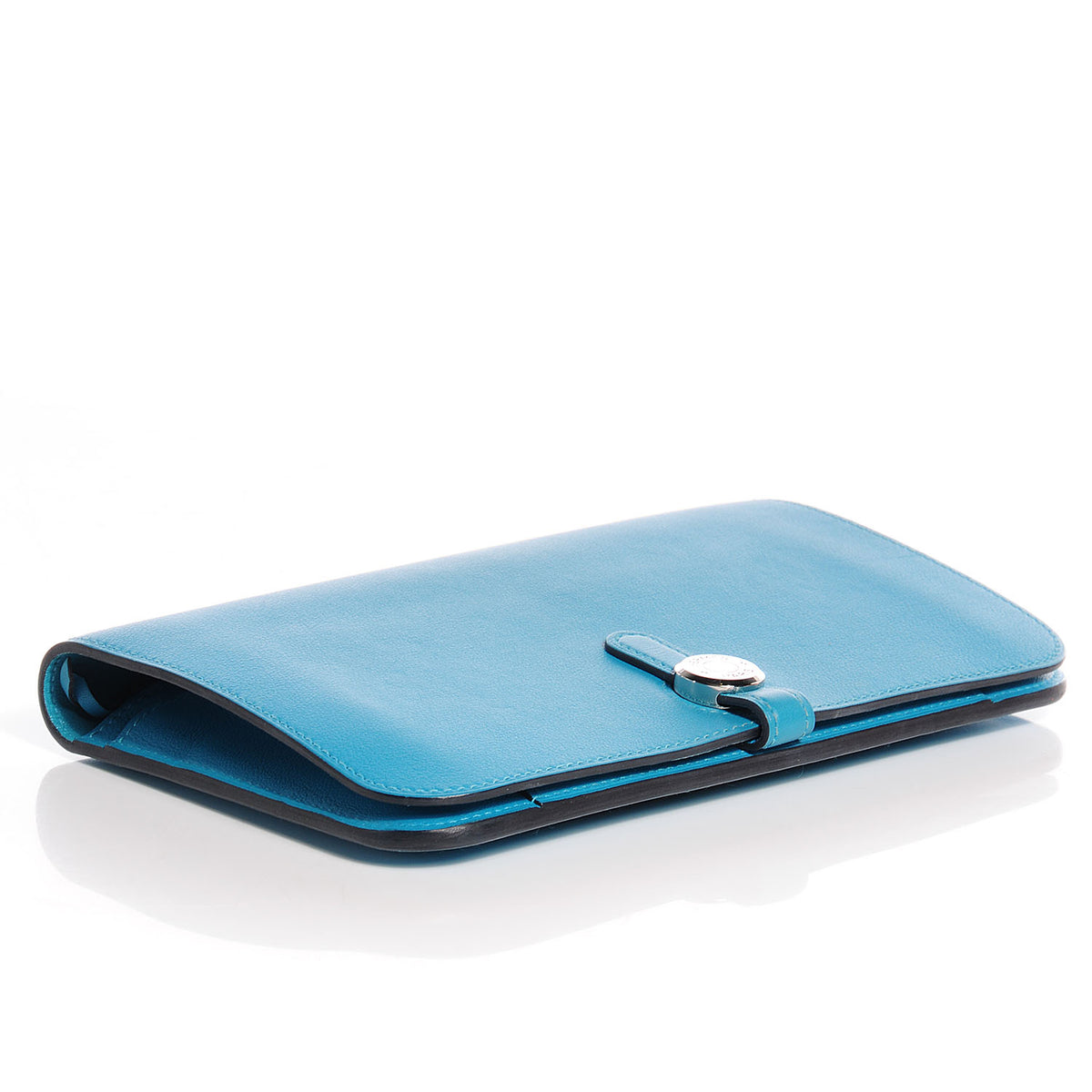 Swift Calfskin Dogon Wallet Turquoise