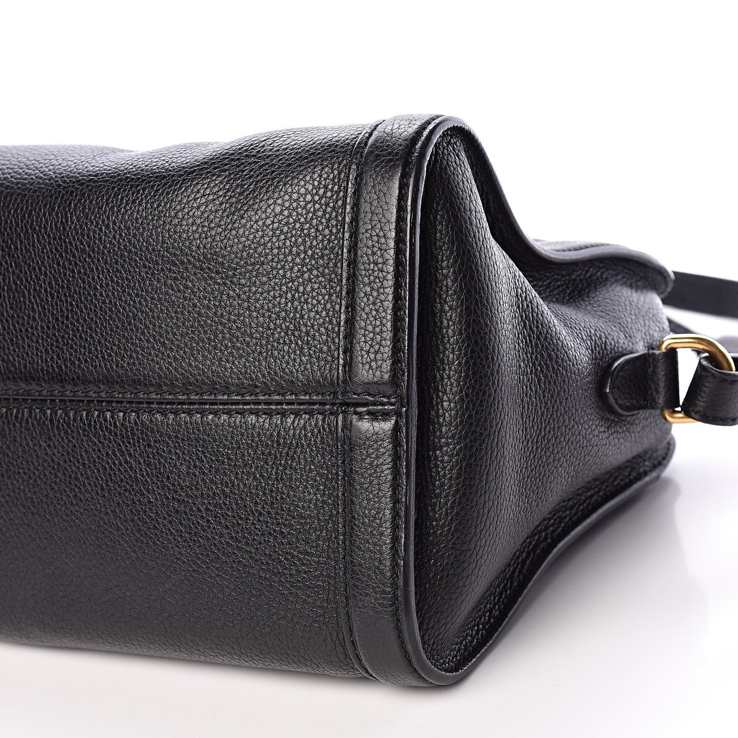Alexander McQueen Pebbled Calfskin Small Skull Padlock Zip Around Tote Black 11 of 13