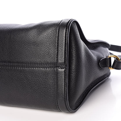 Alexander McQueen Pebbled Calfskin Small Skull Padlock Zip Around Tote Black 11 of 13