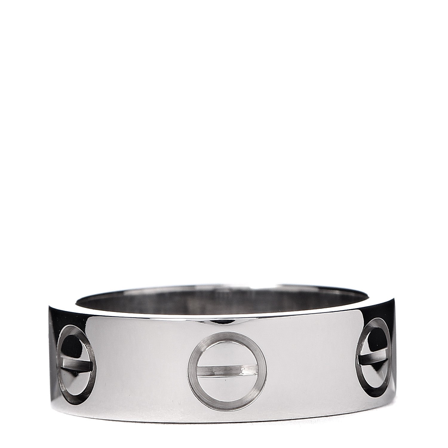 Cartier 18K White Gold 5.5mm LOVE Ring 49 4.75 3 of 5