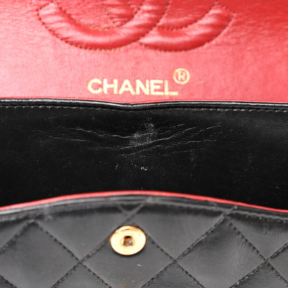 Chanel Lambskin Quilted Medium Double Flap Black 13 of 16