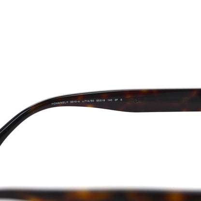Chanel Acetate Polarized CC Butterfly Sunglasses 5510 Dark Tortoise 7 of 8