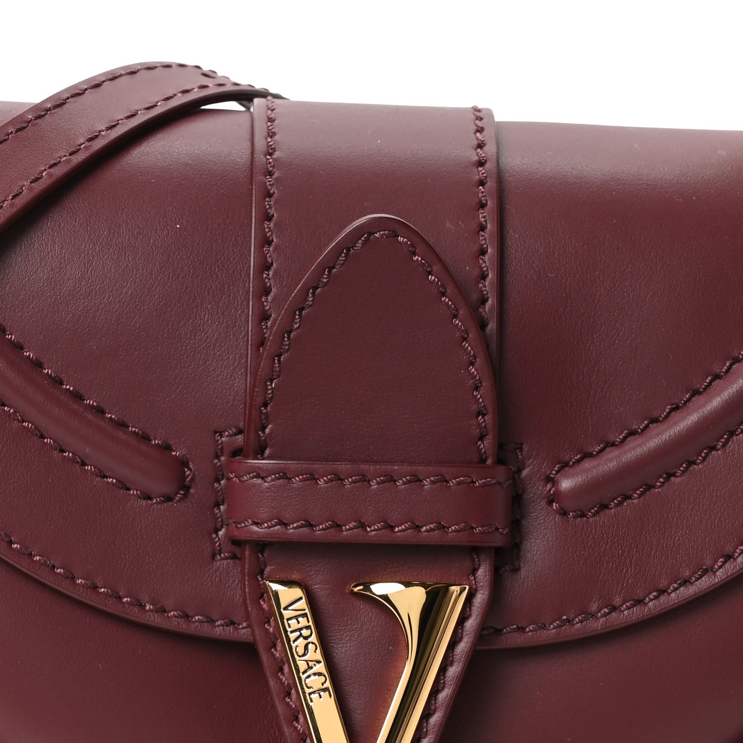 Vitello Virtus Small Shoulder Bag Burgundy