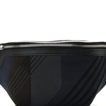 Hermes Dynamo Technical Canvas Allegretto Calfskin Cityslide Belt Bag Plomb Bleu Nuit Black 7 of 9