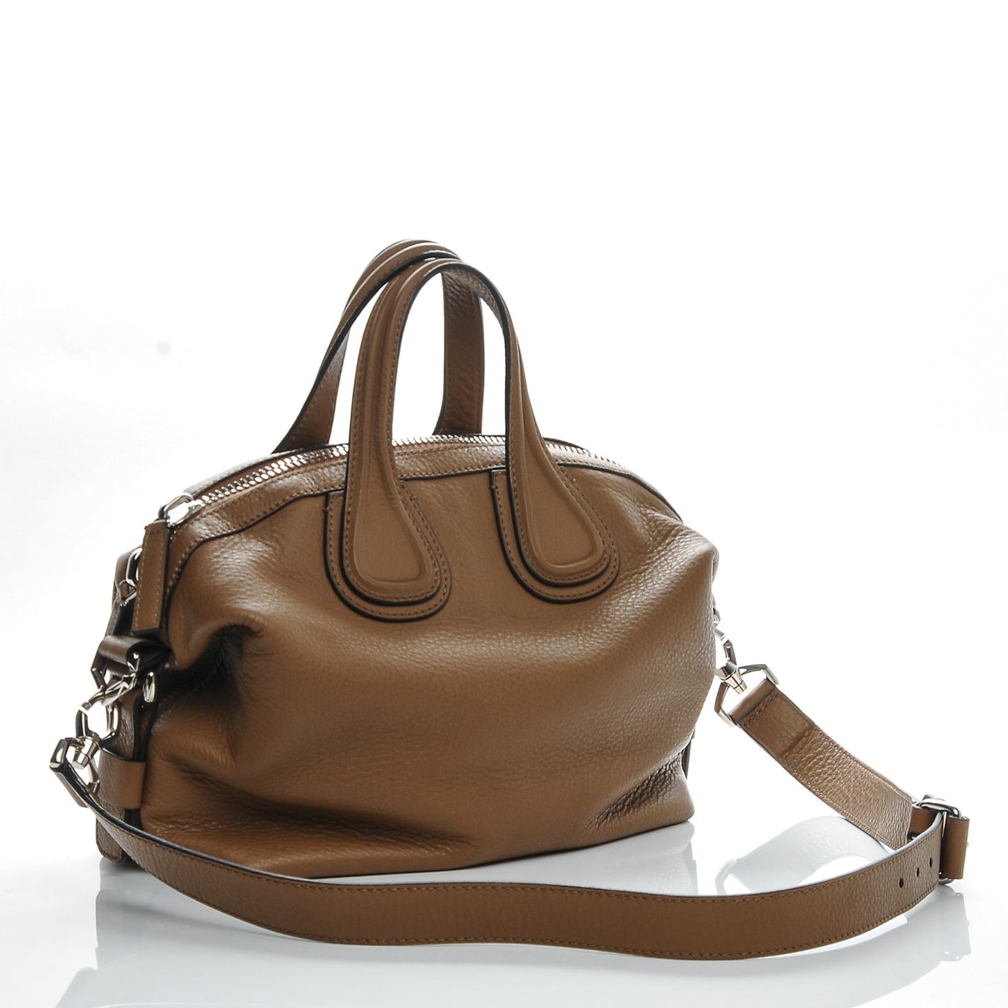 Waxy Grained Calfskin Small Nightingale Cappuccino