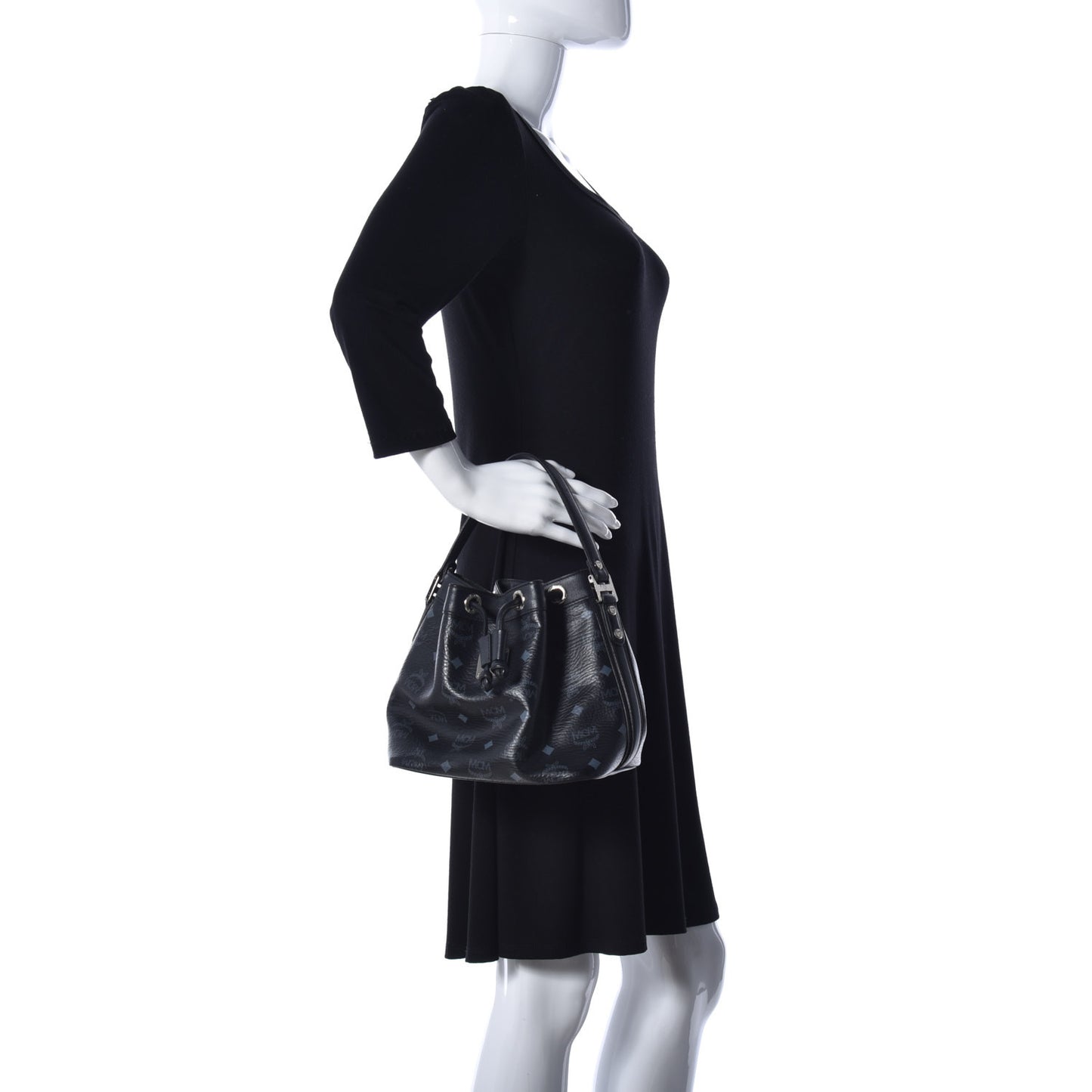 Visetos Essential Drawstring Bucket Bag Black