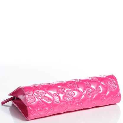 Chanel Patent Calfskin Lucky Symbols Pochette Hot Pink 4 of 8