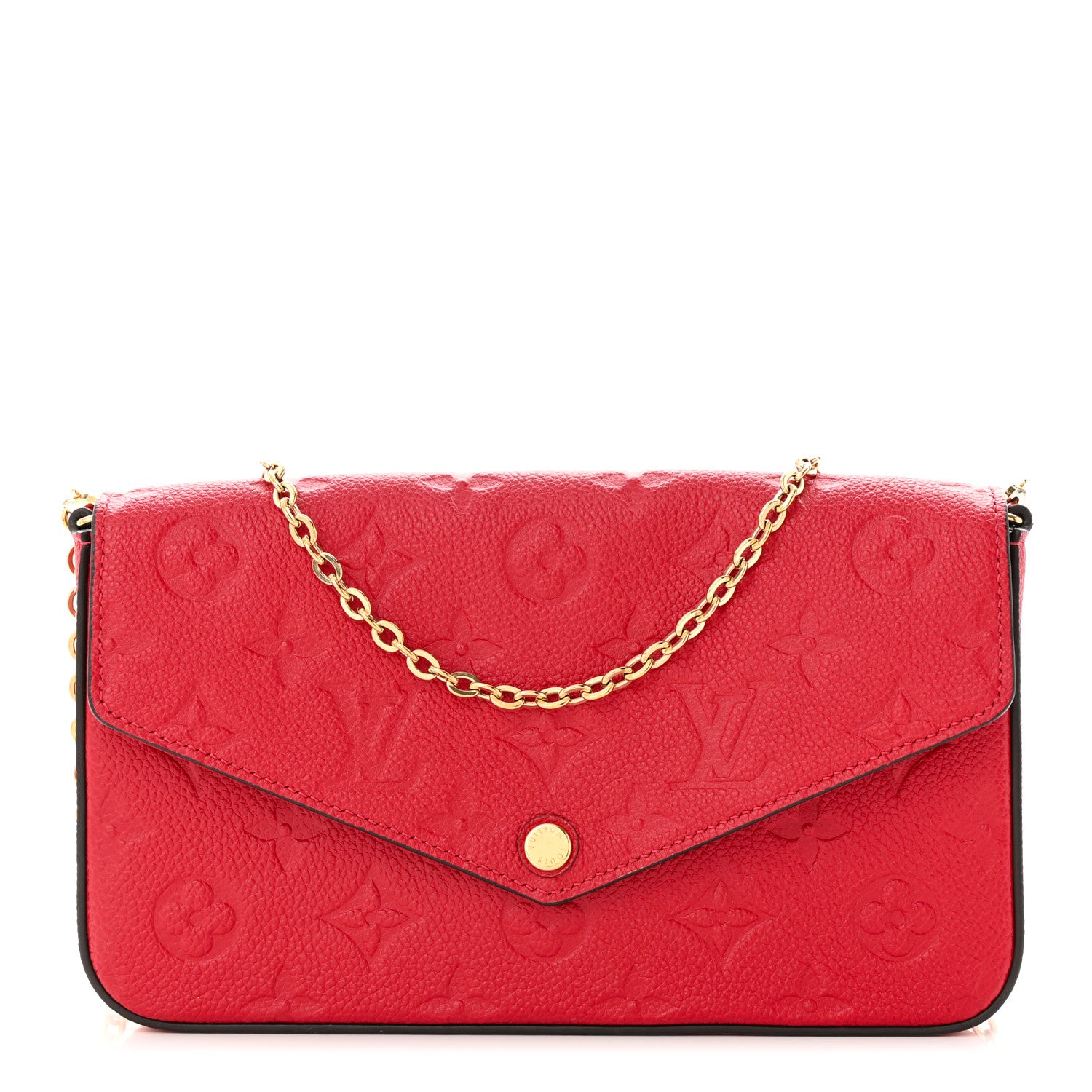 Louis Vuitton Empreinte Pochette Felicie Chain Wallet Scarlet 3 of 11