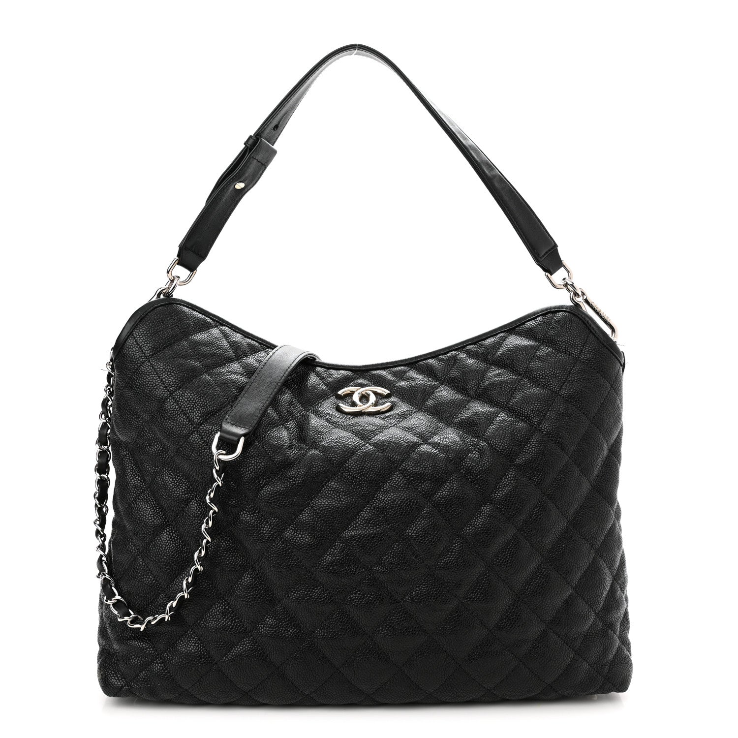 Chanel Caviar Quilted French Riviera Hobo Black 1 of 15