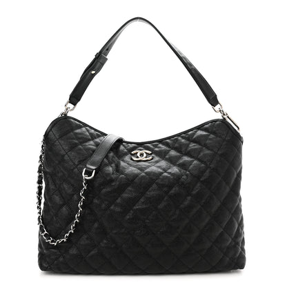 Chanel Caviar Quilted French Riviera Hobo Black 1 of 15