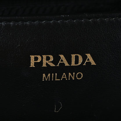 Prada Saffiano Soft Calfskin Small Zippered Tote Black 5 of 9