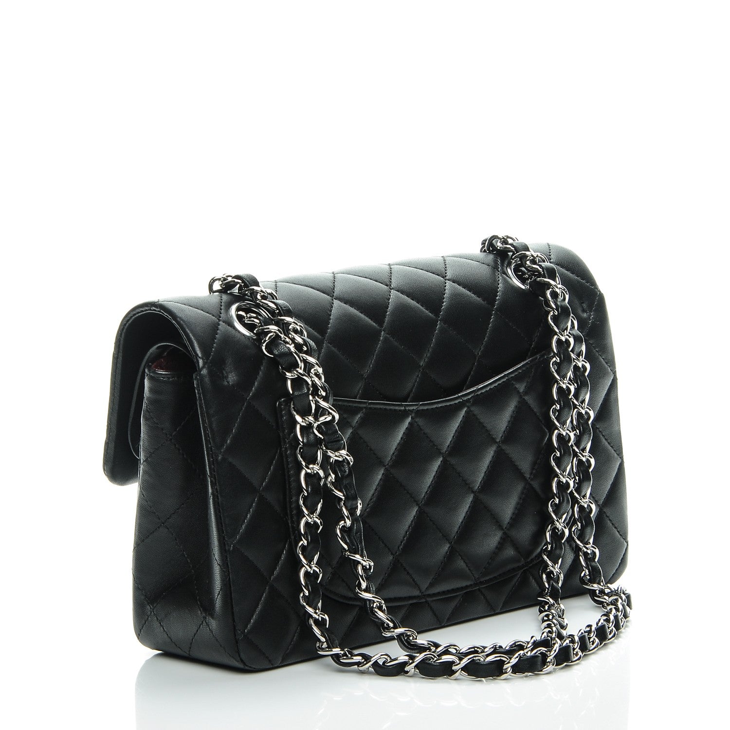 Chanel Lambskin Quilted Small Double Flap Black 3 of 8