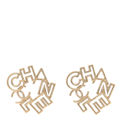 Chanel CC Logo Earrings Gold 1 of 3