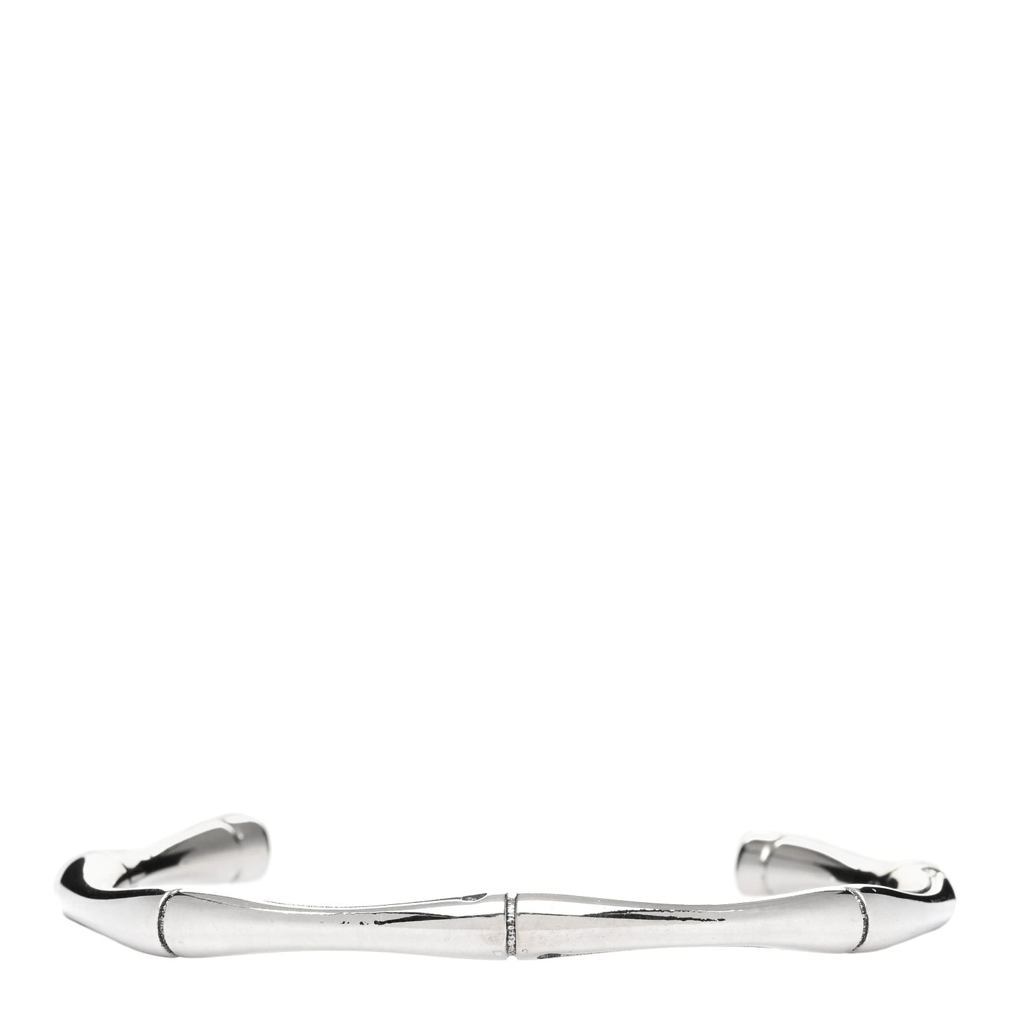 Sterling Silver Narrow Bamboo Cuff Bracelet