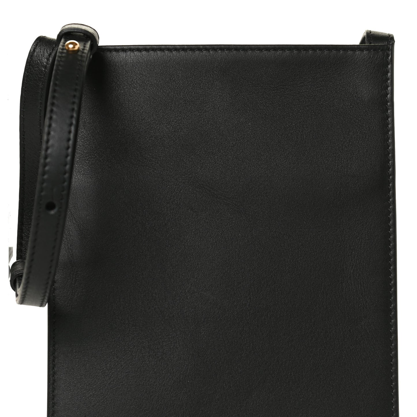 Calfskin Phone Pouch Crossbody Black