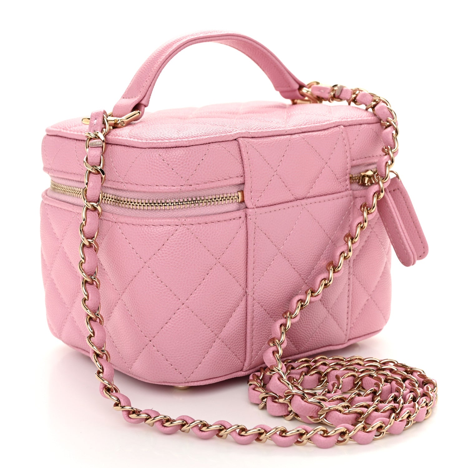 Chanel Caviar Quilted Small CC Vanity Case Pink 3 of 11