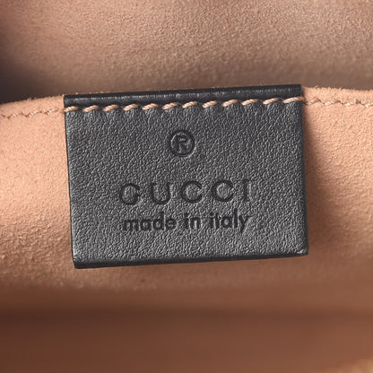 Gucci Calfskin Matelasse Small GG Marmont Chain Shoulder Bag Black 6 of 9