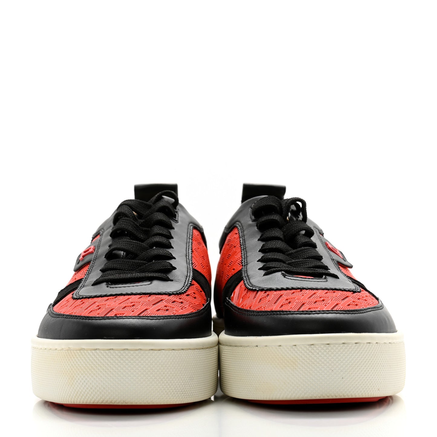 Calfskin Printed Mens Happyrui Techno Flat Sneakers 42.5 Black Smoothie