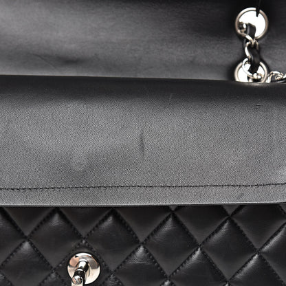 Chanel Lambskin Quilted Medium Double Flap Black 13 of 17