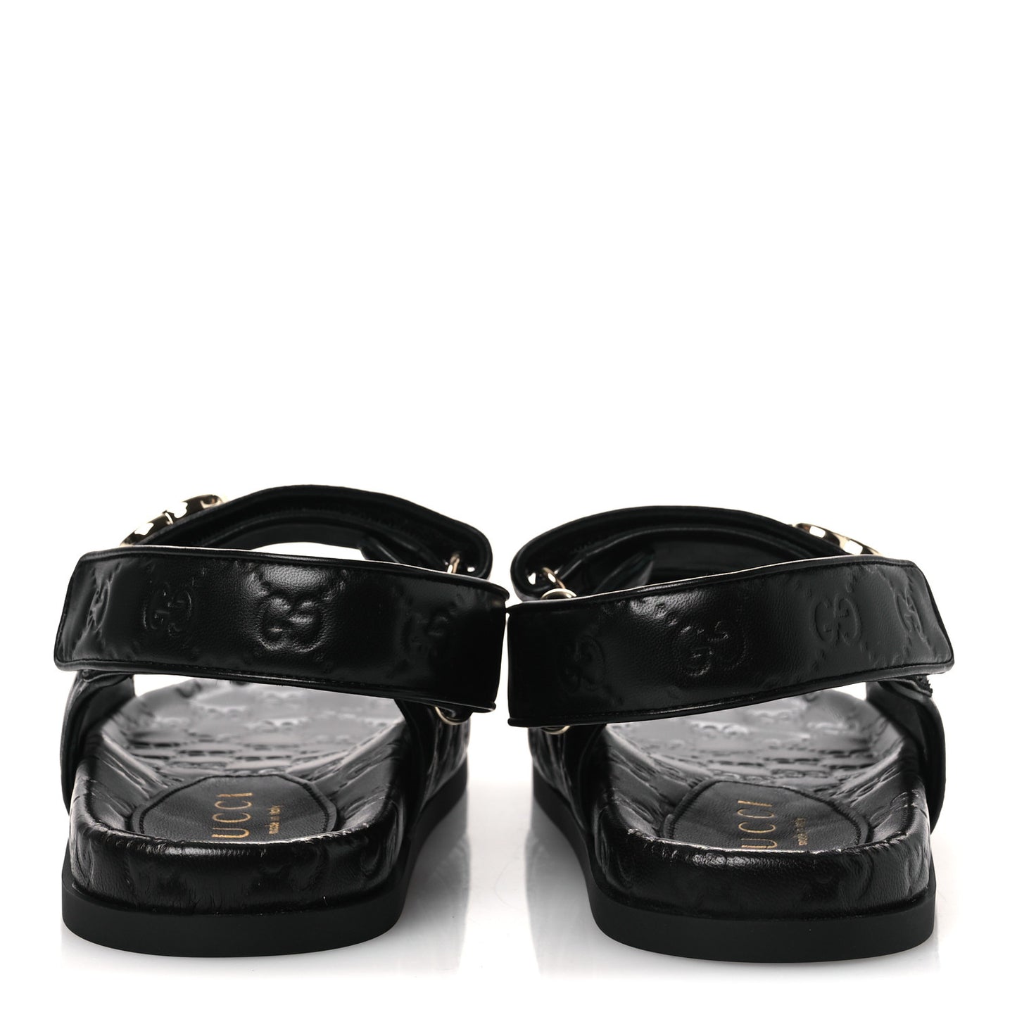 Guccissima GG Embossed Womens Sandals 40 Black