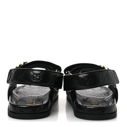 Gucci Guccissima GG Embossed Womens Sandals 40 Black 6 of 11