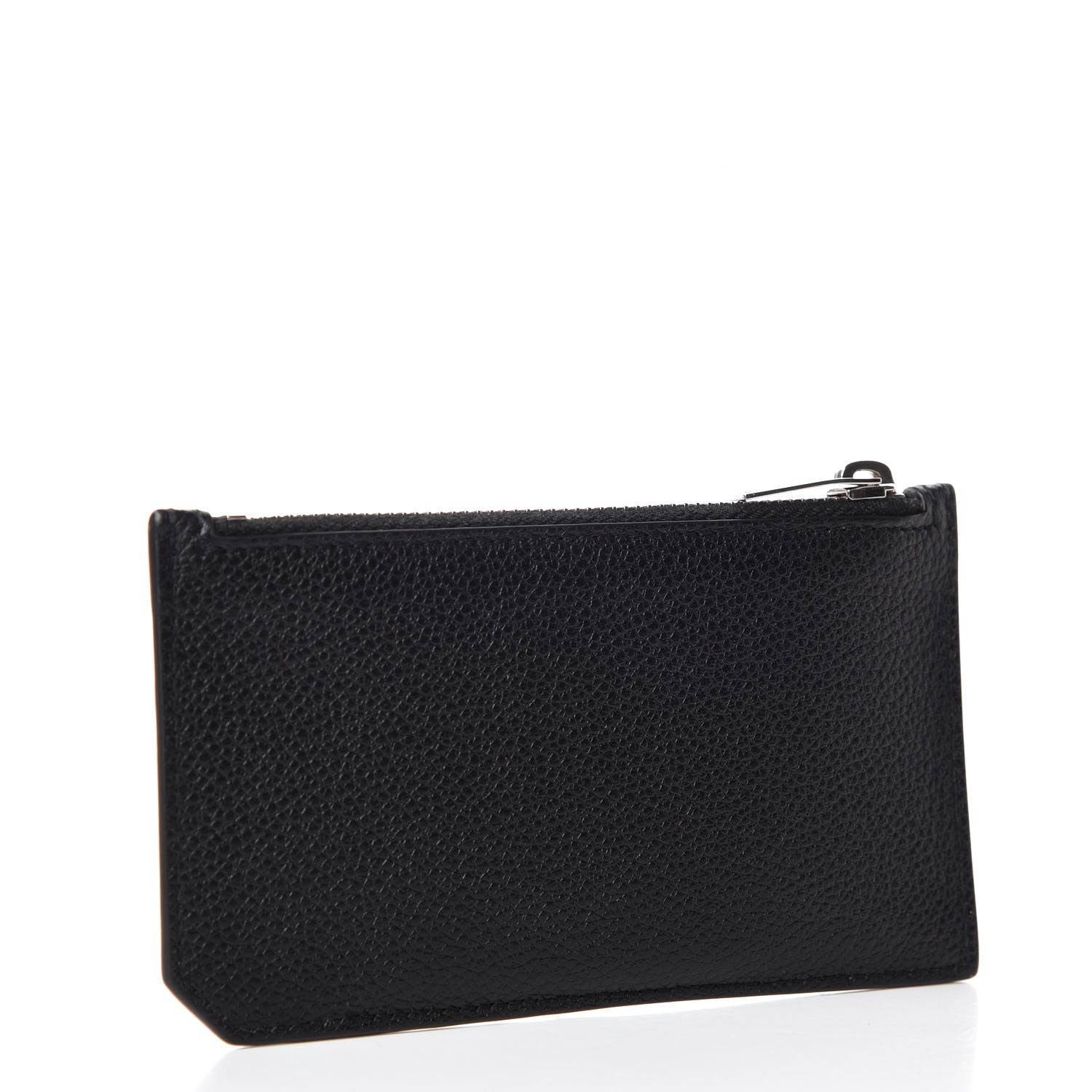 Saint Laurent Grained Calfskin 5 Fragments Zip Pouch Card Holder Black 3 of 8