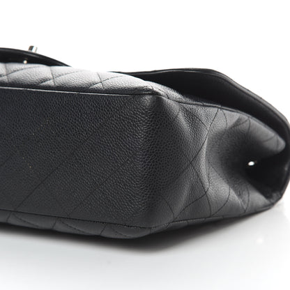 Chanel Caviar Quilted Jumbo Single Flap Black 10 of 13