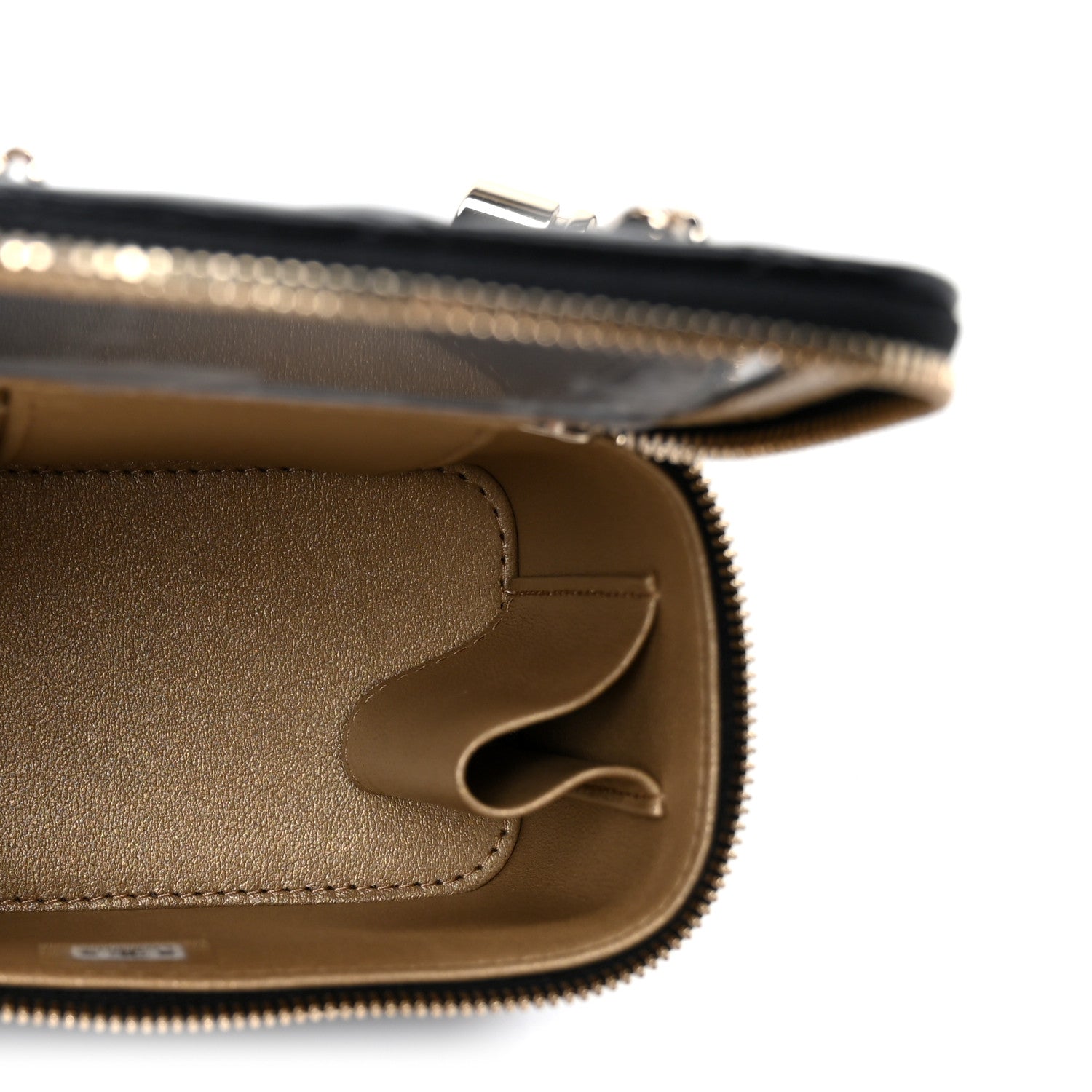 Chanel Lambskin Quilted Mini CC Crush Vanity Case With Chain Black 4 of 11