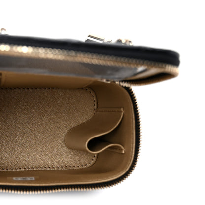 Chanel Lambskin Quilted Mini CC Crush Vanity Case With Chain Black 4 of 11