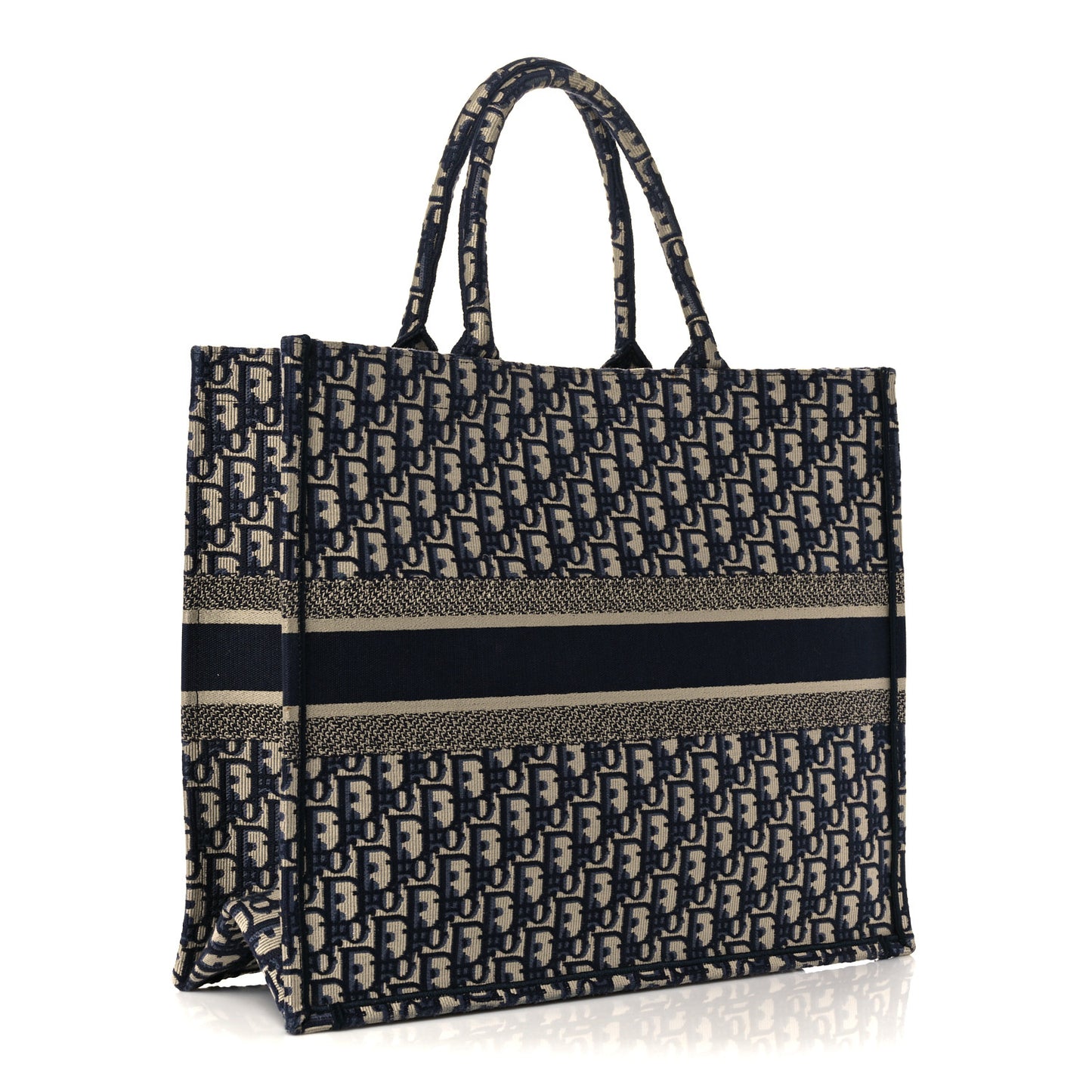 Oblique Large Book Tote Blue Multicolor