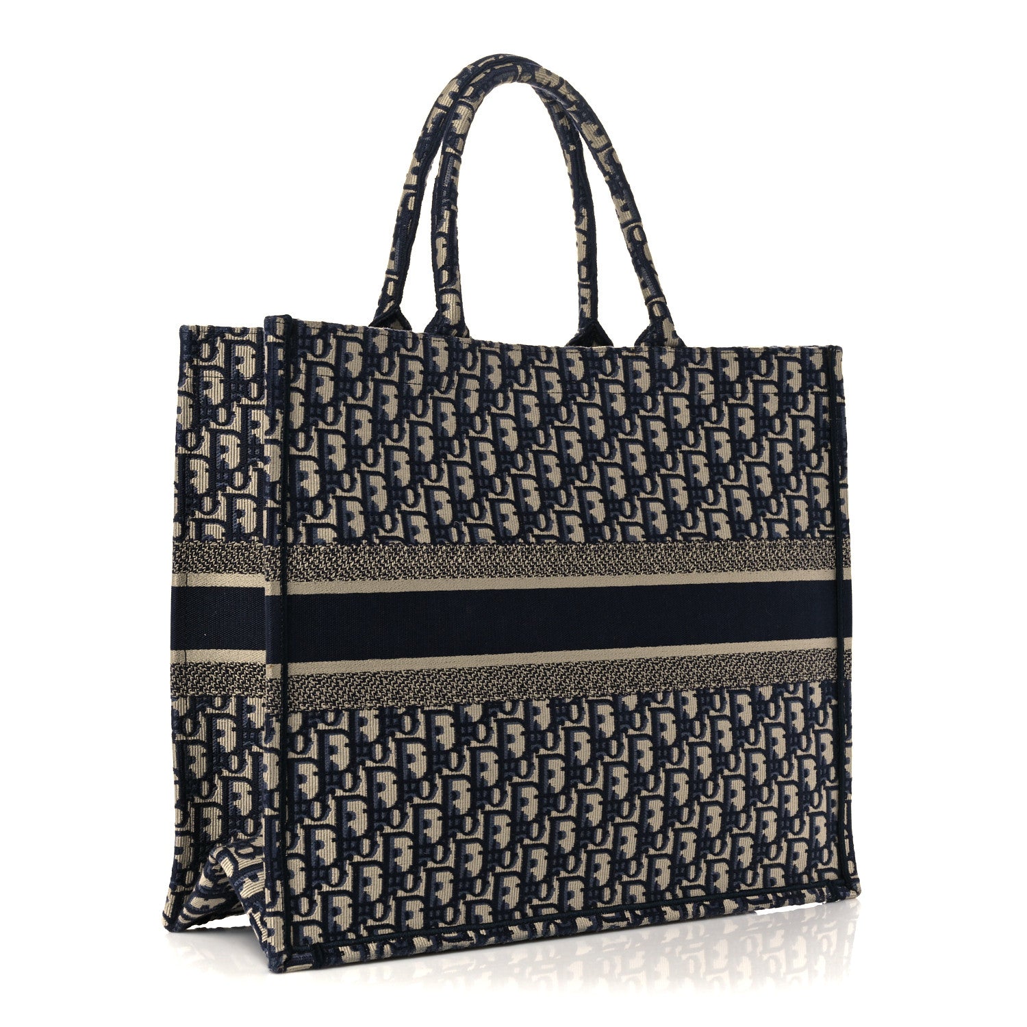 Christian Dior Oblique Large Book Tote Blue Multicolor 2 of 10