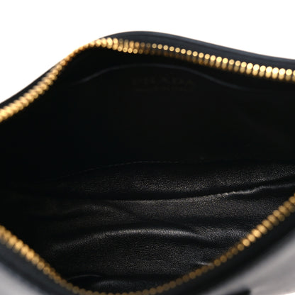 Prada Soft Calfskin Arque Shoulder Bag Black 5 of 9
