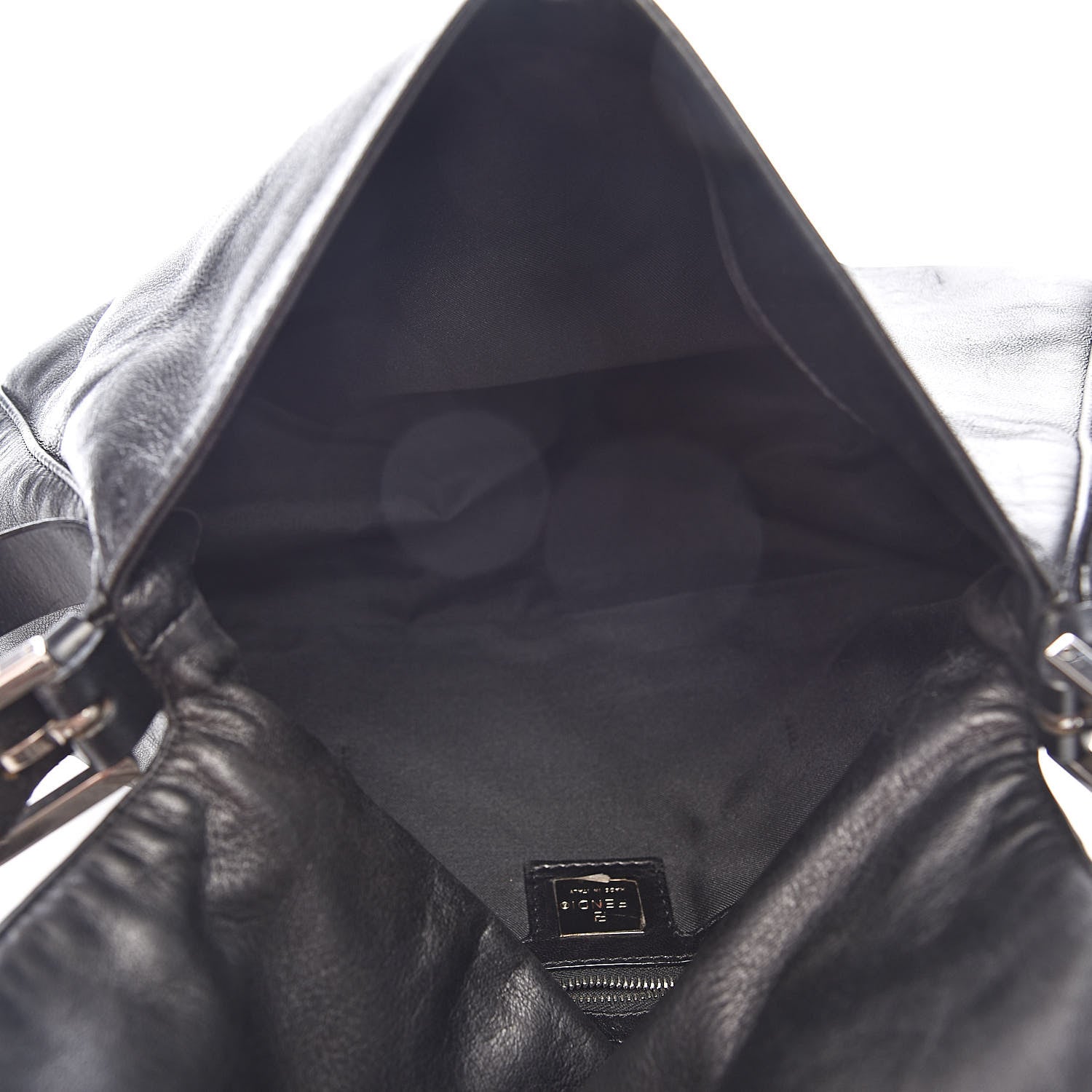 Fendi Calfskin Big Forever Mama Baguette Black 5 of 13