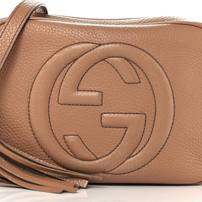 Gucci Pebbled Calfskin Small Soho Disco Bag Camelia 9 of 11