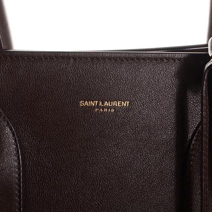 Saint Laurent Calfskin Large Sac de Jour Carryall Dark Brown 10 of 10