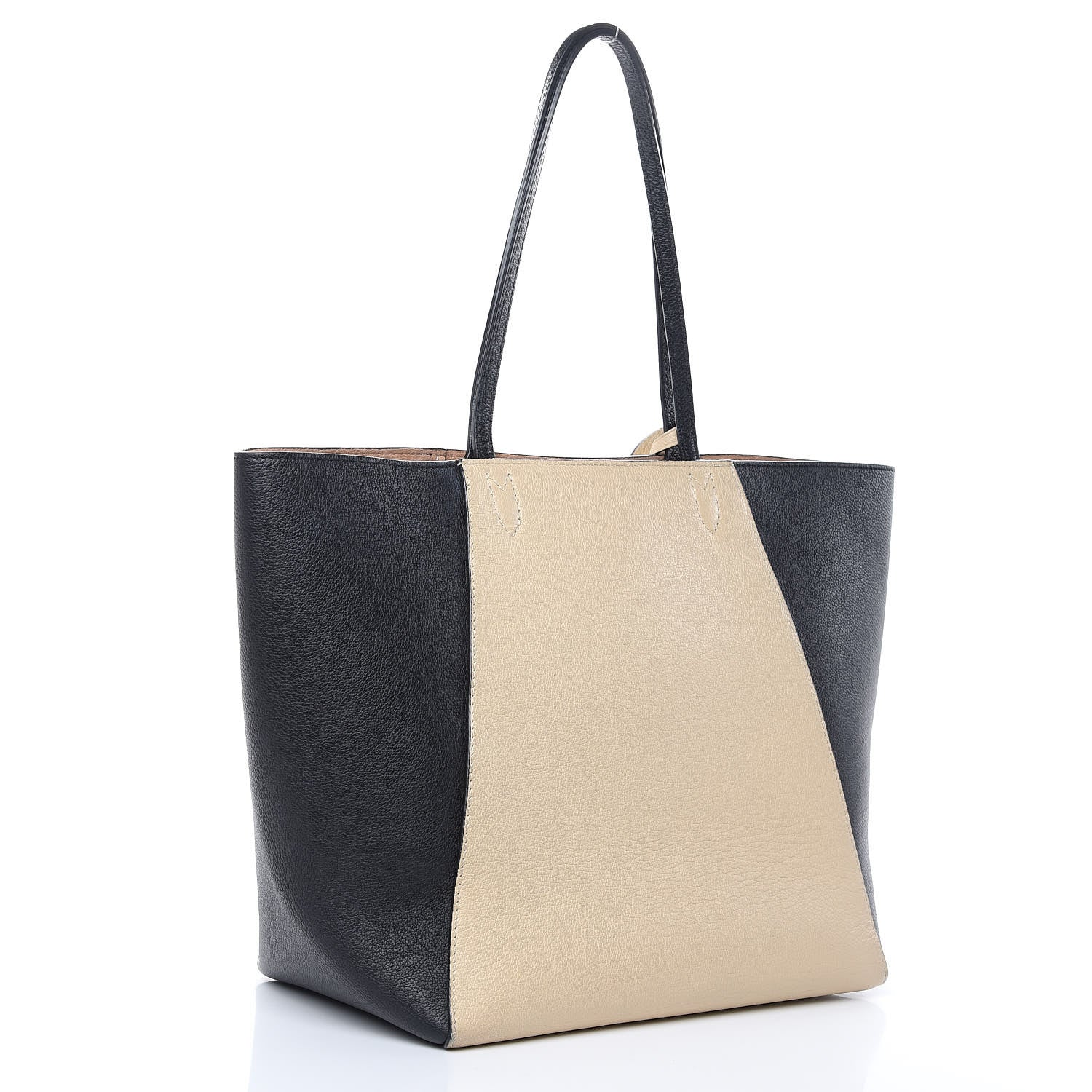 Louis Vuitton Calfskin Lockme Cabas Vanille Black 3 of 14