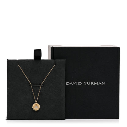 David Yurman DAVID YURMAN 18K Yellow Gold Diamond Initial A Charm Necklace 5 of 5