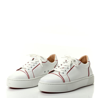 Christian Louboutin Calfskin Patent Vieirissima Flat Sneakers 36.5 White Loubi 3 of 12