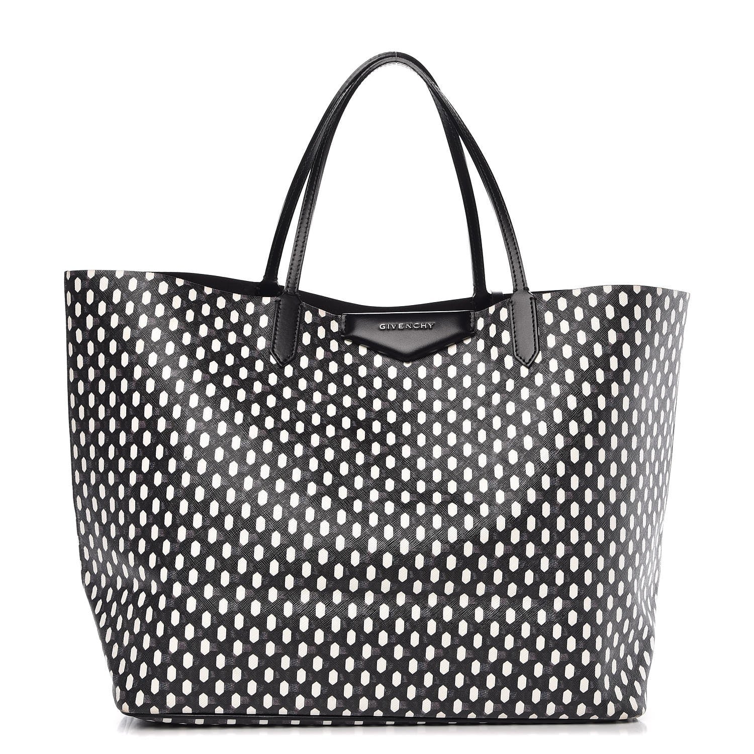 Givenchy Coated Canvas Large Antigona Tote Black White 1 of 12