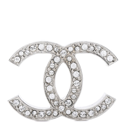 Chanel Crystal CC Brooch Silver 1 of 5