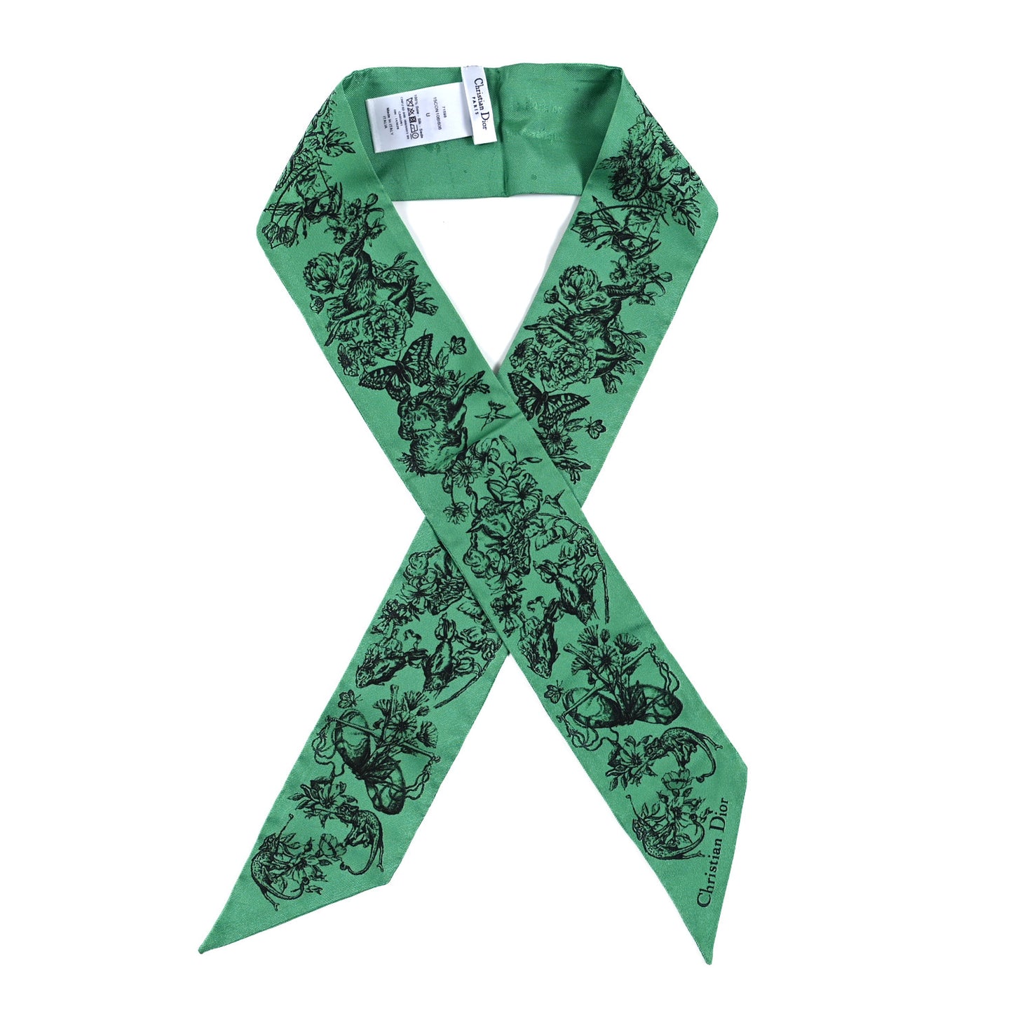 Silk Mitzah Scarf Green