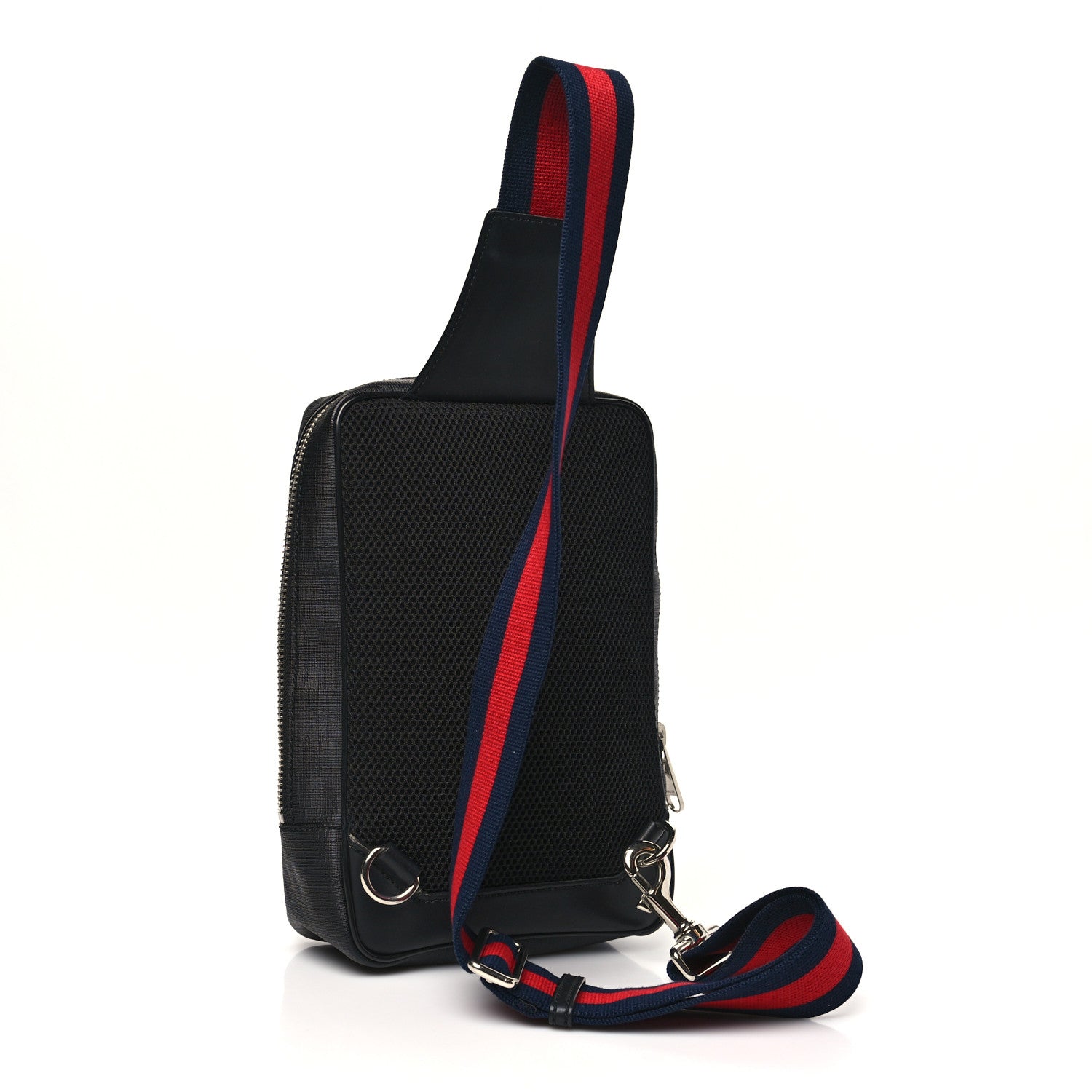 Gucci GG Supreme Monogram Web Belt Bag Black Grey 3 of 10