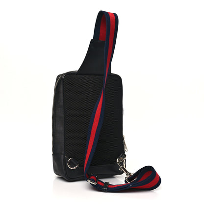 Gucci GG Supreme Monogram Web Belt Bag Black Grey 3 of 10