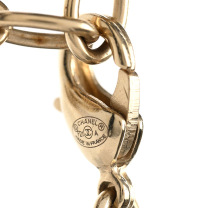 Chanel Crystal CC Medallion Charms Necklace Gold 5 of 6
